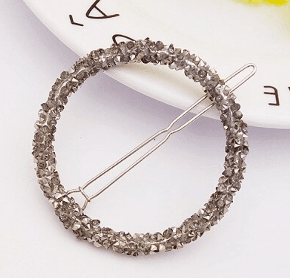 Round Rhinestone Hair Pin