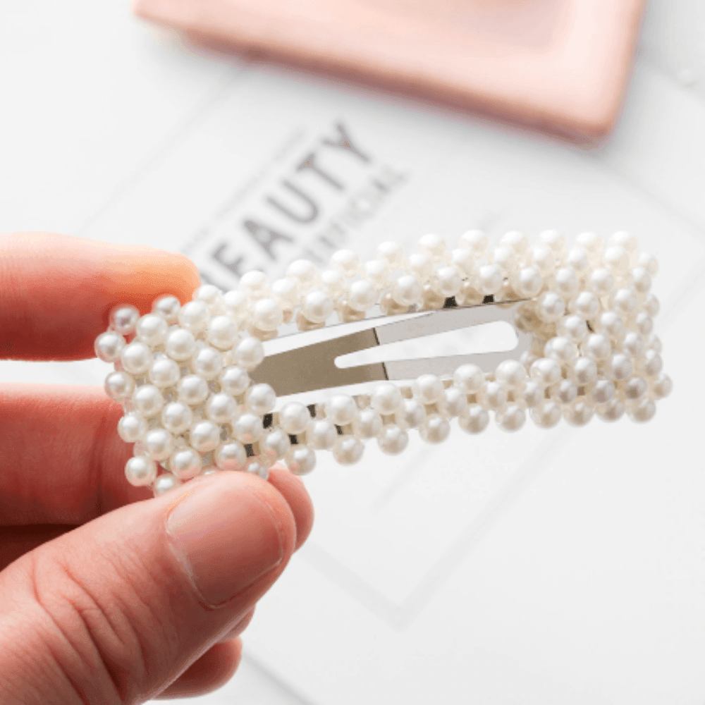 Rectangle Fasion Pearl Hair Clip