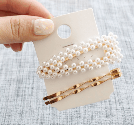 Pearl Hair Clip Bobby Pin Set of 3