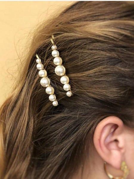 Pearl Hair Clip Bobby Pin Set Of 4