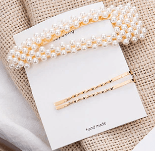 Pearl Hair Clip Bobby Pin Set of 3